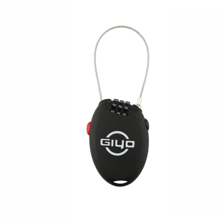 Multi Function Mini Cable Bicycle Lock 3 Digit Password Bike Lock Cycling Helmet Lock