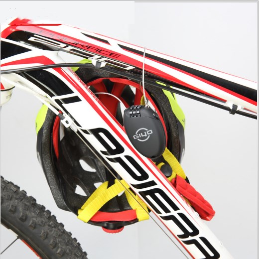 Multi Function Mini Cable Bicycle Lock 3 Digit Password Bike Lock Cycling Helmet Lock