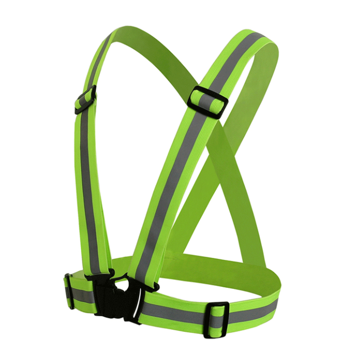 High Visibility Outdoor Cycling Safety Vest Bike Ribbon Bicycle Reflecing Elastic Harness Vests