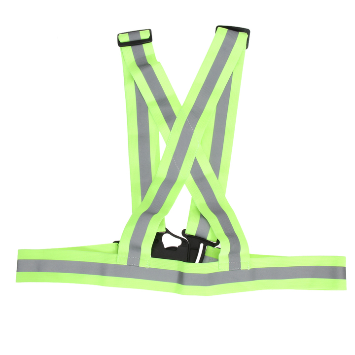 High Visibility Outdoor Cycling Safety Vest Bike Ribbon Bicycle Reflecing Elastic Harness Vests