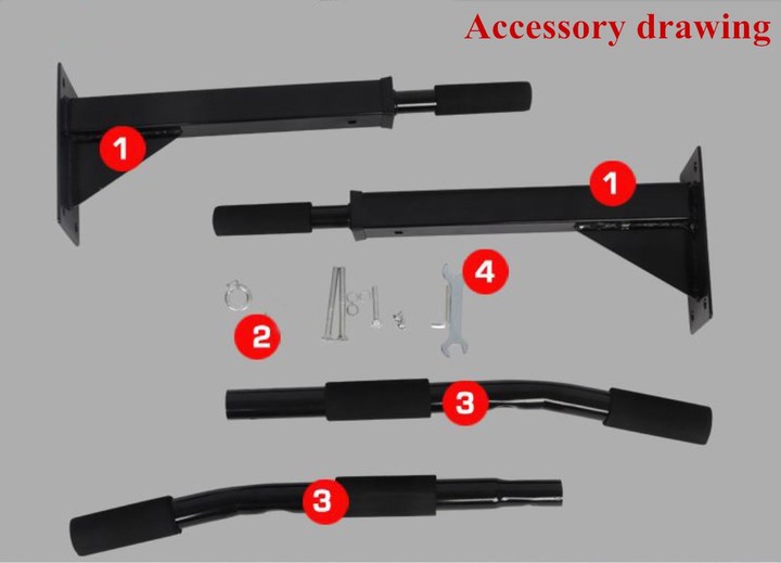 Wall Mounted Pull Up Chin Up Bar Cross Fit Training Fitness Heavy Duty