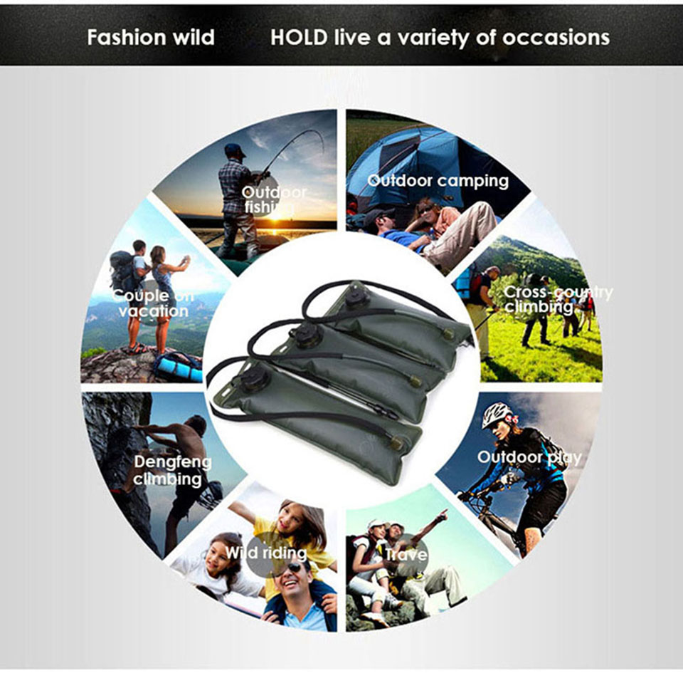 Portable water bag 3L Hydration Bladder Backpack Riding mountaineering outdoor sports drinking bags
