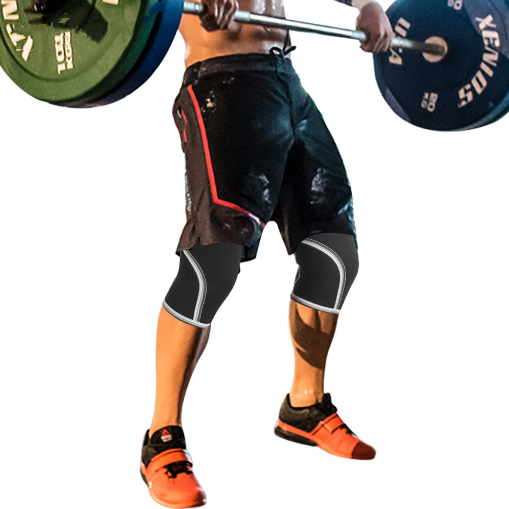 1Pair Neoprene Knee Sleeve Weightlifting Squat Powerlifting Compression Elbow Sleeves Tennis Cross