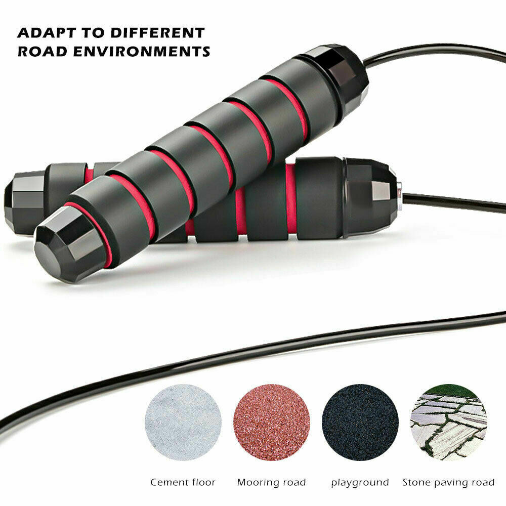 Rapid Speed Jump Rope Crossfit Excercise and Fitness Workout Equipments Skipping Foot Unisex
