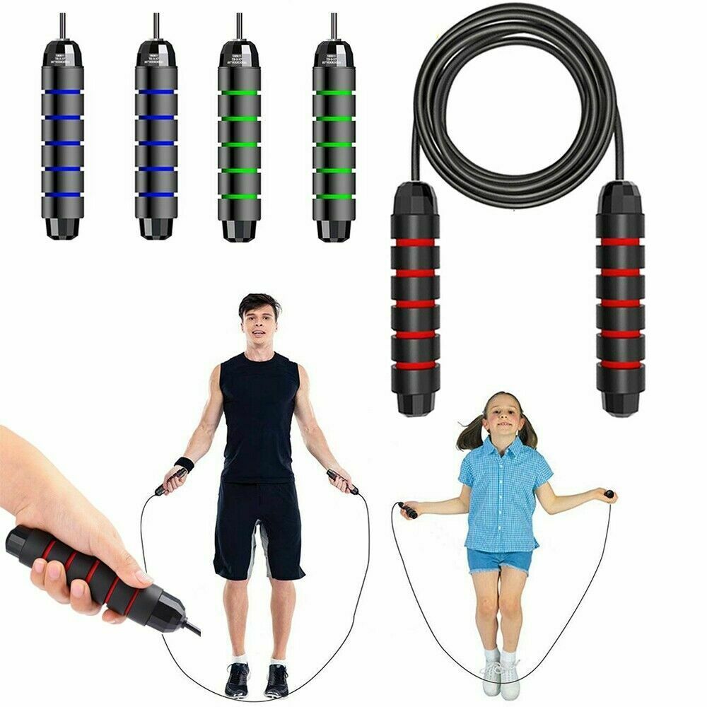Rapid Speed Jump Rope Crossfit Excercise and Fitness Workout Equipments Skipping Foot Unisex