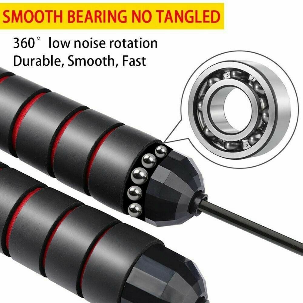 Rapid Speed Jump Rope Crossfit Excercise and Fitness Workout Equipments Skipping Foot Unisex