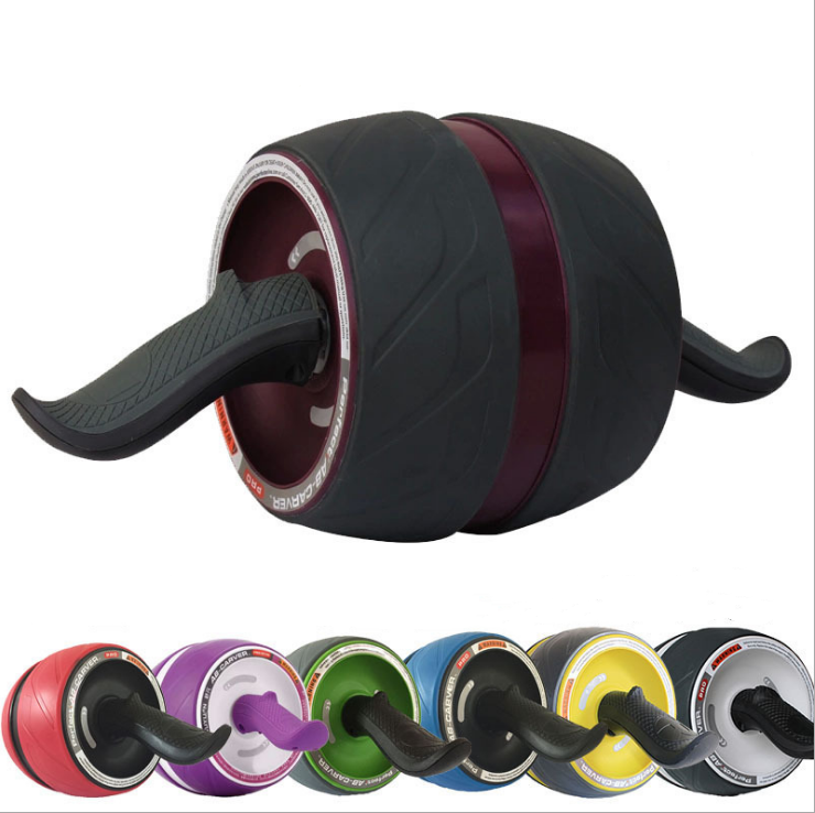 ABS Abdominal Roller Exercise Wheel Fitness Equipment Mute Roller For Arms Back Belly Core Trainer