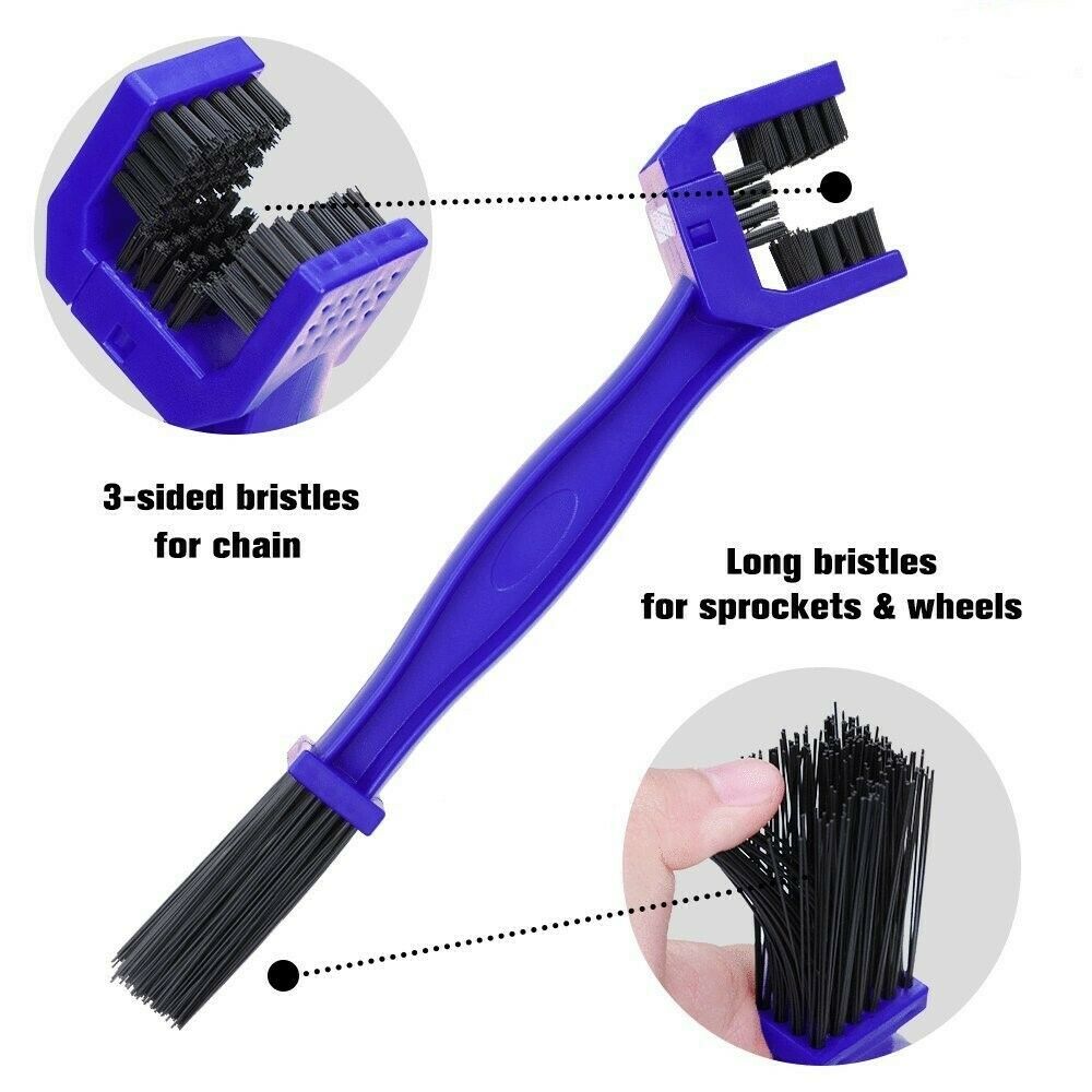 2PCS Motorcycle Cleaning Brush Remover Tool Bicycle Chain Cleaning Brush Gear Grunge Brush Cleaner