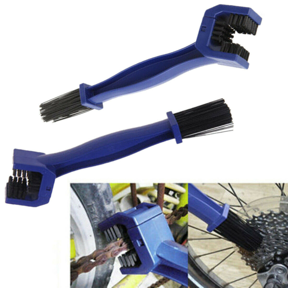 2PCS Motorcycle Cleaning Brush Remover Tool Bicycle Chain Cleaning Brush Gear Grunge Brush Cleaner