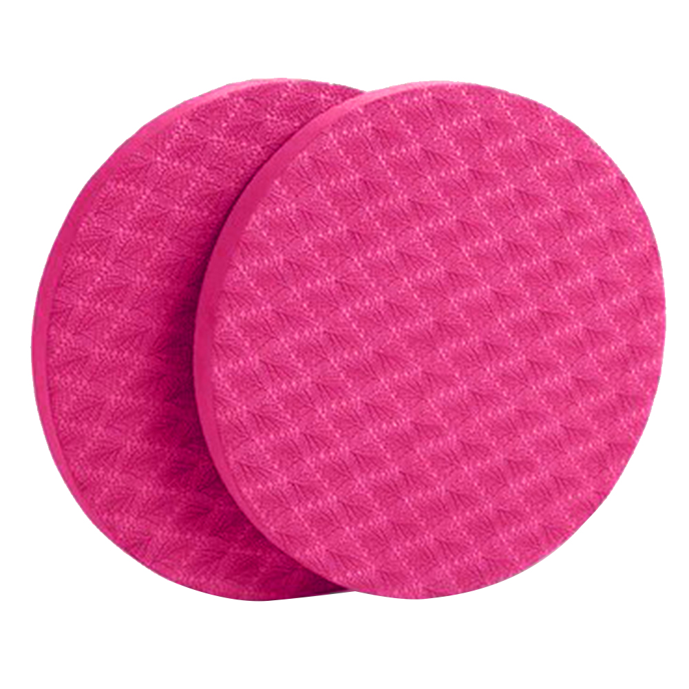 2Pcs Yoga Knee Pad TPE Portable Plank Workout Round Knee Pad Yoga Mats Gym Fitness