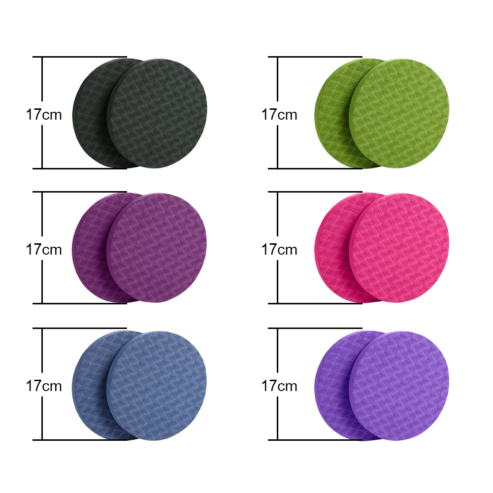 2Pcs Yoga Knee Pad TPE Portable Plank Workout Round Knee Pad Yoga Mats Gym Fitness