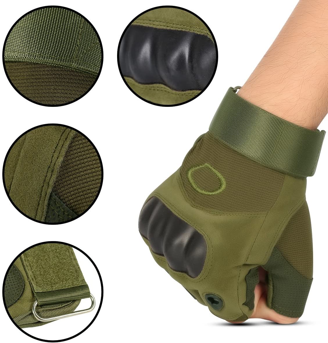 Fingerless Gloves Military Army Shooting Paintball Airsoft Motorcross Combat Hard Half Finger Glove
