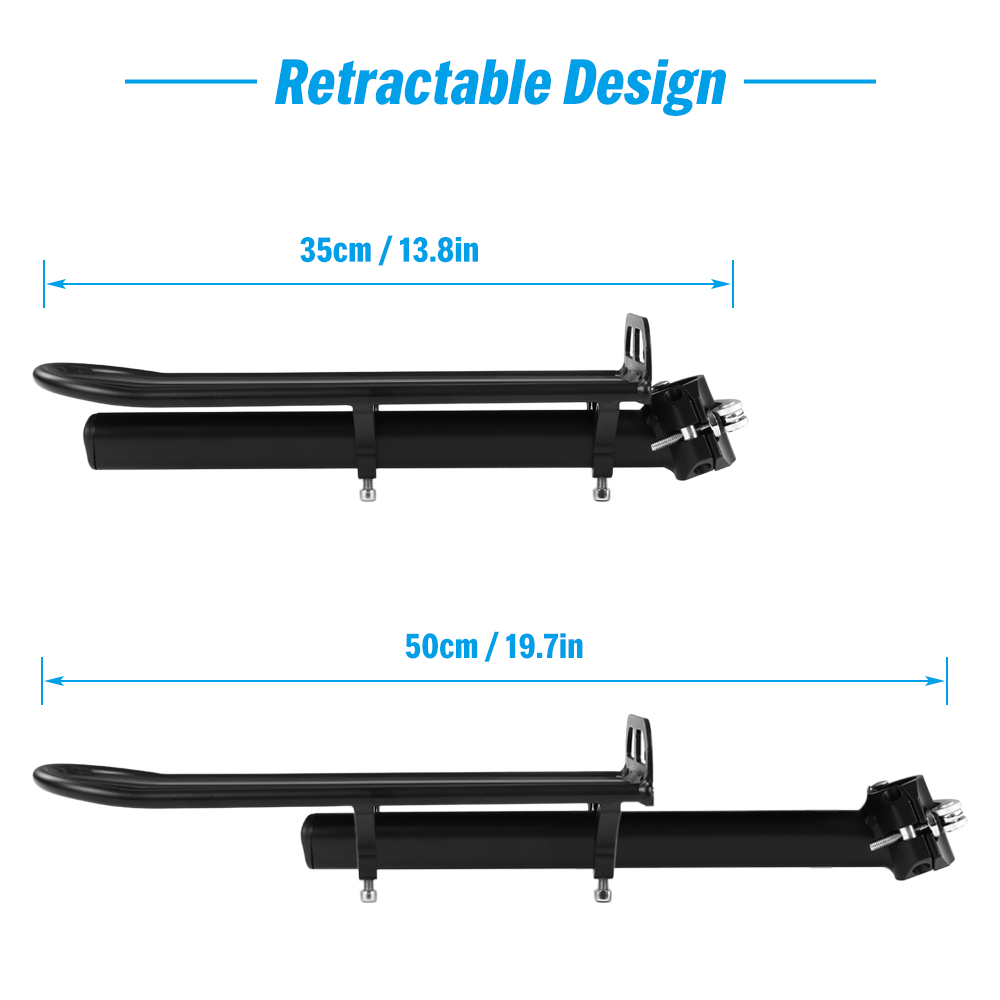 Bicycle Rack Adjustable Luggage Carrier Holder Aluminum Alloy Bike Mount Rear Seat Rack Trunk