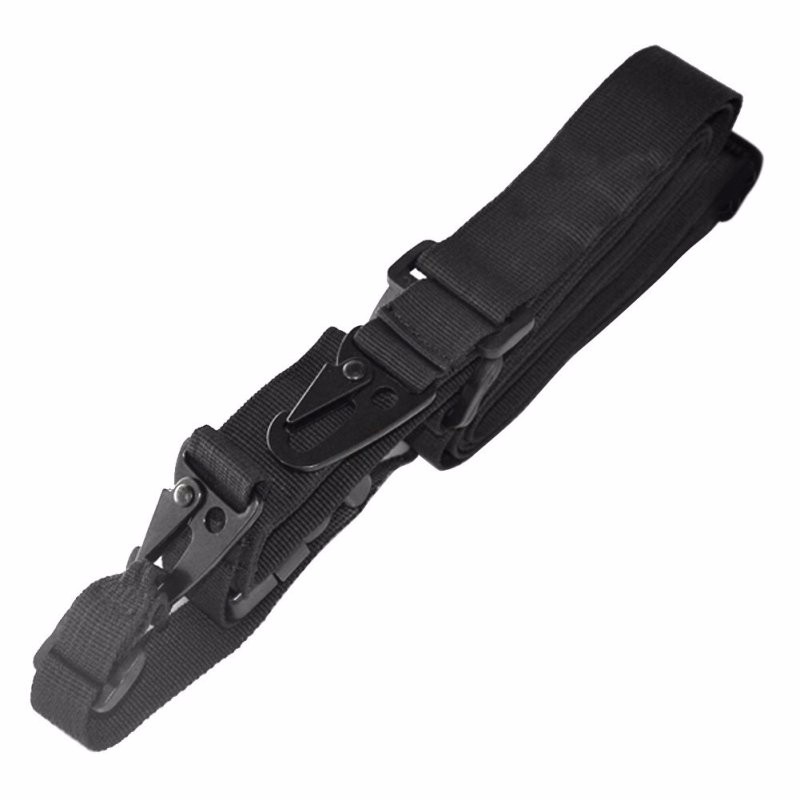 3 Point Rifle Sling Adjustable Durable Tactical Bungee Sling Swivels Airsoft Hunting Gun Strap