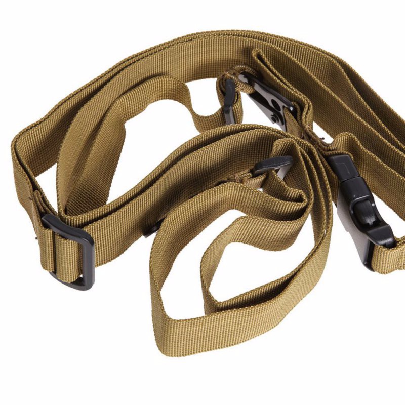 3 Point Rifle Sling Adjustable Durable Tactical Bungee Sling Swivels Airsoft Hunting Gun Strap