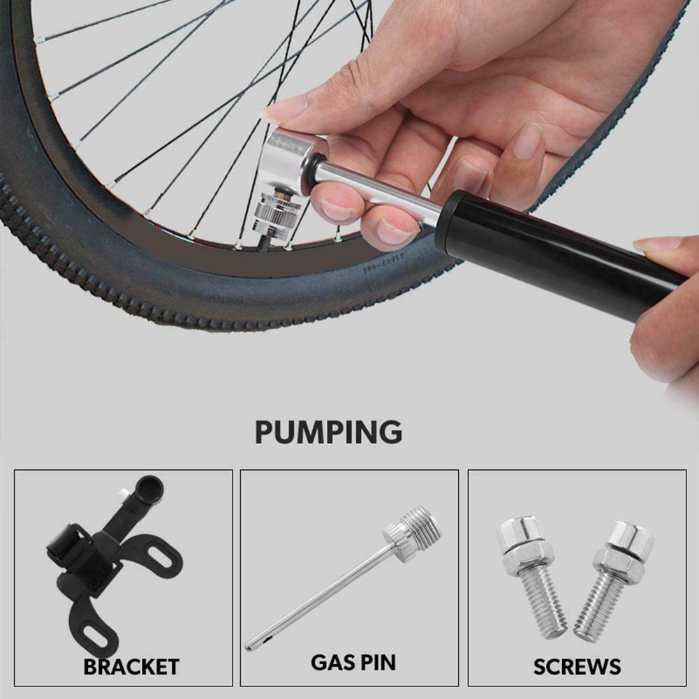 Bicycles Mini Bike Pump Aluminum Alloy Cycling Hand Air Pump Ball Tire Inflator