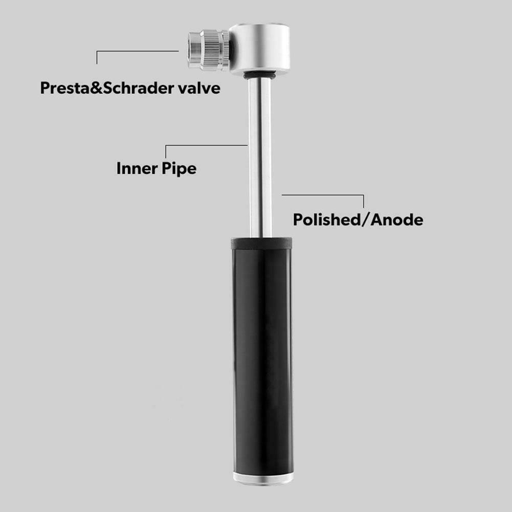 Bicycles Mini Bike Pump Aluminum Alloy Cycling Hand Air Pump Ball Tire Inflator