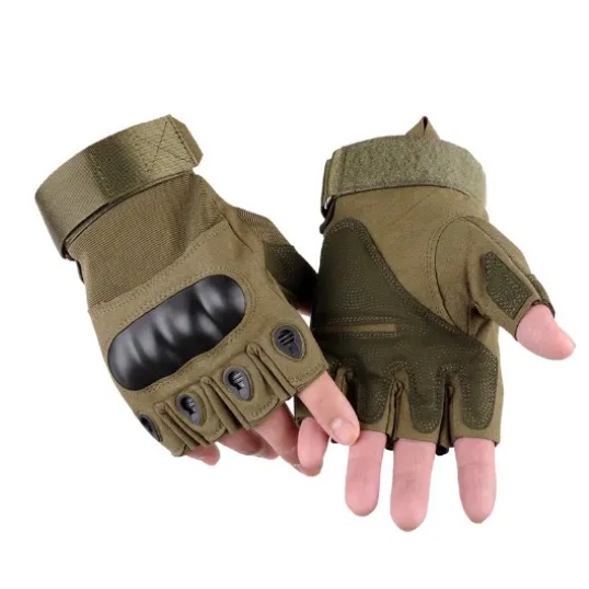 Fingerless Gloves Military Army Shooting Paintball Airsoft Motorcross Combat Hard Half Finger Glove