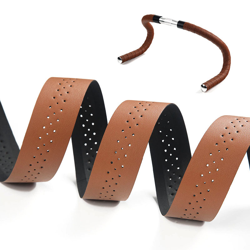 Bicycle Bicycles Handlebar Tape  Bike Leather Perforated Belt Breathable Soft Fixed Gear Belt