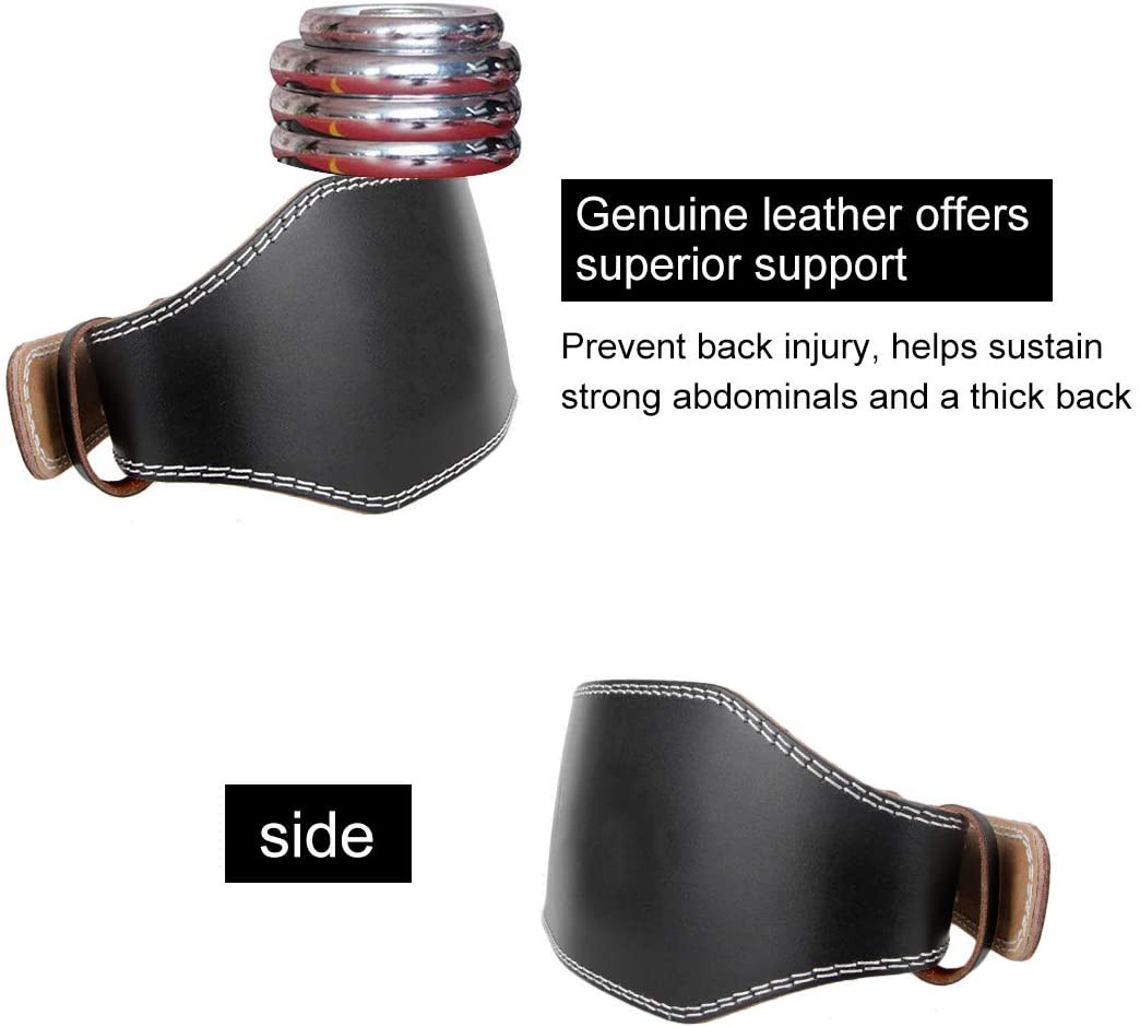 Leather Weightlifting Belt Waist Support Gym Belt Unisex Wide Wrap Training Weight Lifting