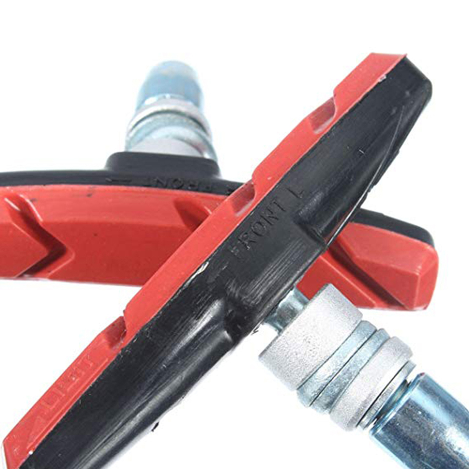 2PCS Bicycles mountain brake V-brake pads with mud trough silent bicycle brake pads bike brake pads