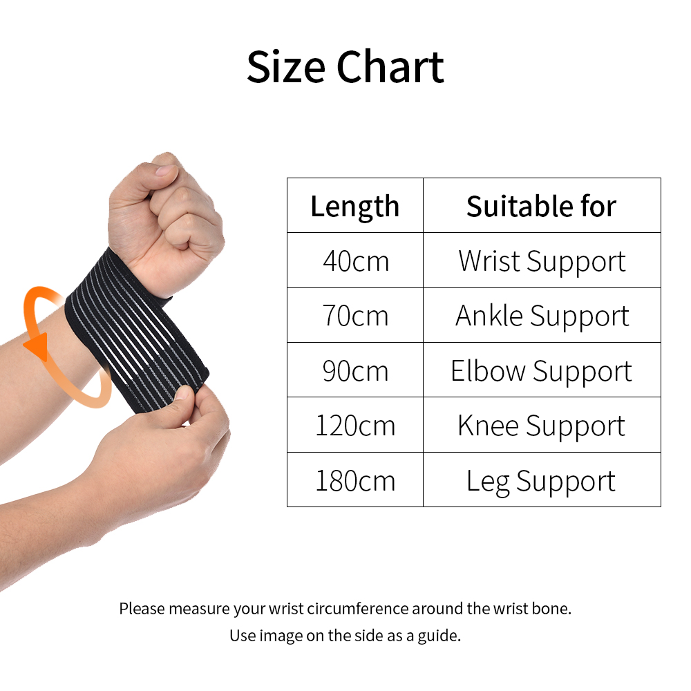 2Pcs/Set Compression Bandage Sports Kinesiology Tape for Ankle Wrist Knee Calf Thigh Wraps Protector