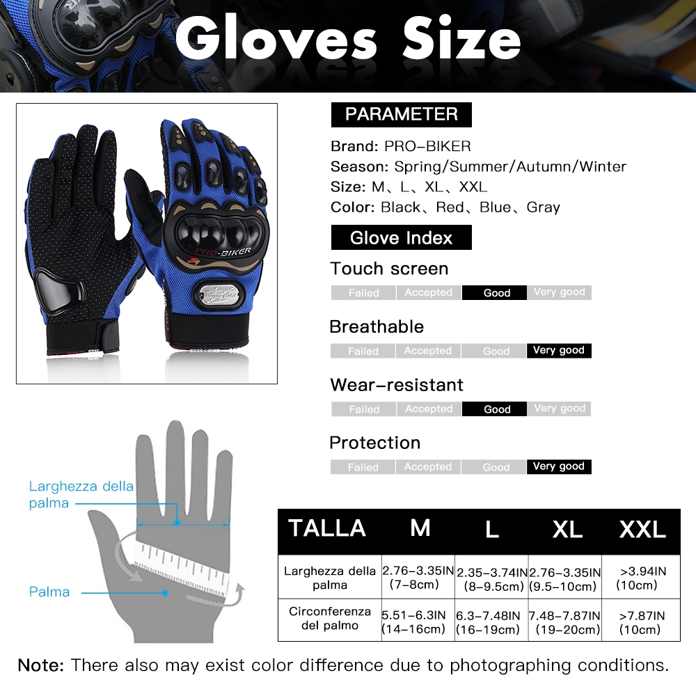 Motorcycle Glove Breathable Men Motocross Full Finger Off Road Riding Motorbike Moto Bicycle Gloves