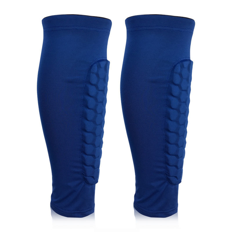 2PCS/Set Football Shin Guards Soccer Honeycomb Anti-collision Compression Legwarmers
