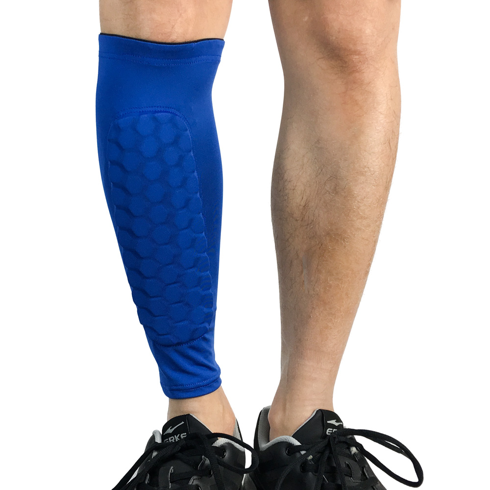 2PCS/Set Football Shin Guards Soccer Honeycomb Anti-collision Compression Legwarmers