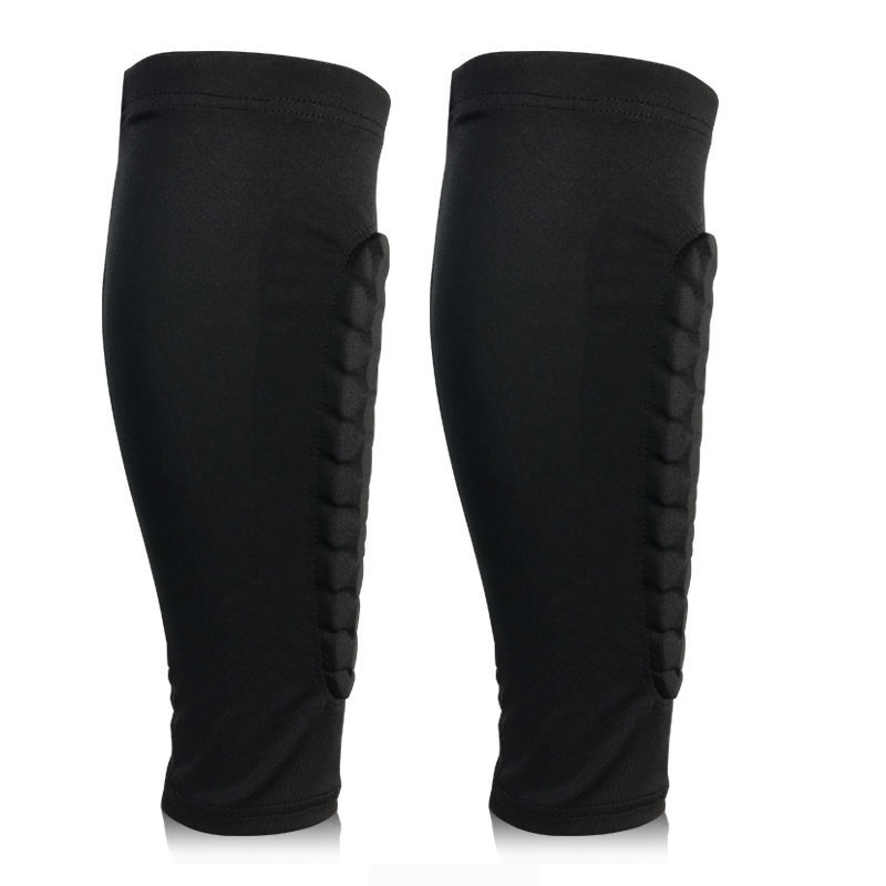 2PCS/Set Football Shin Guards Soccer Honeycomb Anti-collision Compression Legwarmers