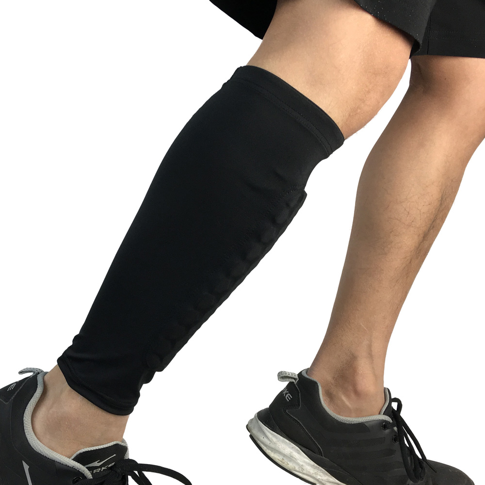 2PCS/Set Football Shin Guards Soccer Honeycomb Anti-collision Compression Legwarmers