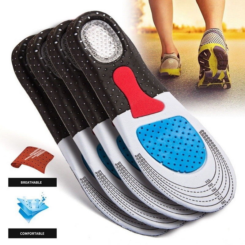 3Pair Men Gel Orthotic Sport Running Insoles Insert Shoe Pad Arch Support Heel Cushion