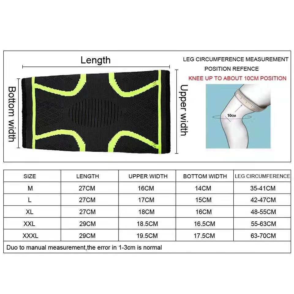 Fitness Running Cycling Knee Support Braces Elastic Nylon Sport Compression Knee Pad Sleeve