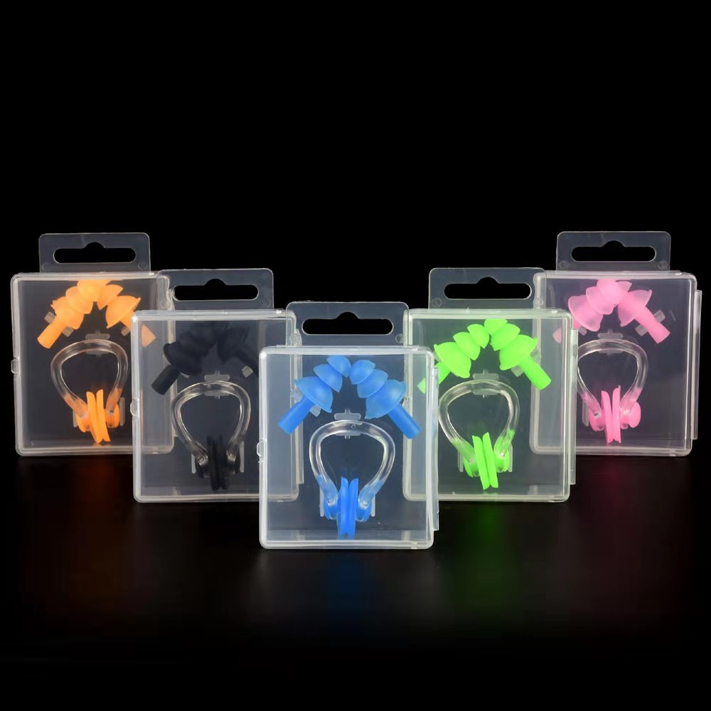 Earplugs Silica Gel Swimming Watertight Nose Clip Swim Fitness Pool Nasal Splint