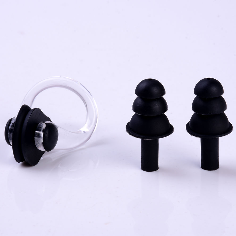 Earplugs Silica Gel Swimming Watertight Nose Clip Swim Fitness Pool Nasal Splint