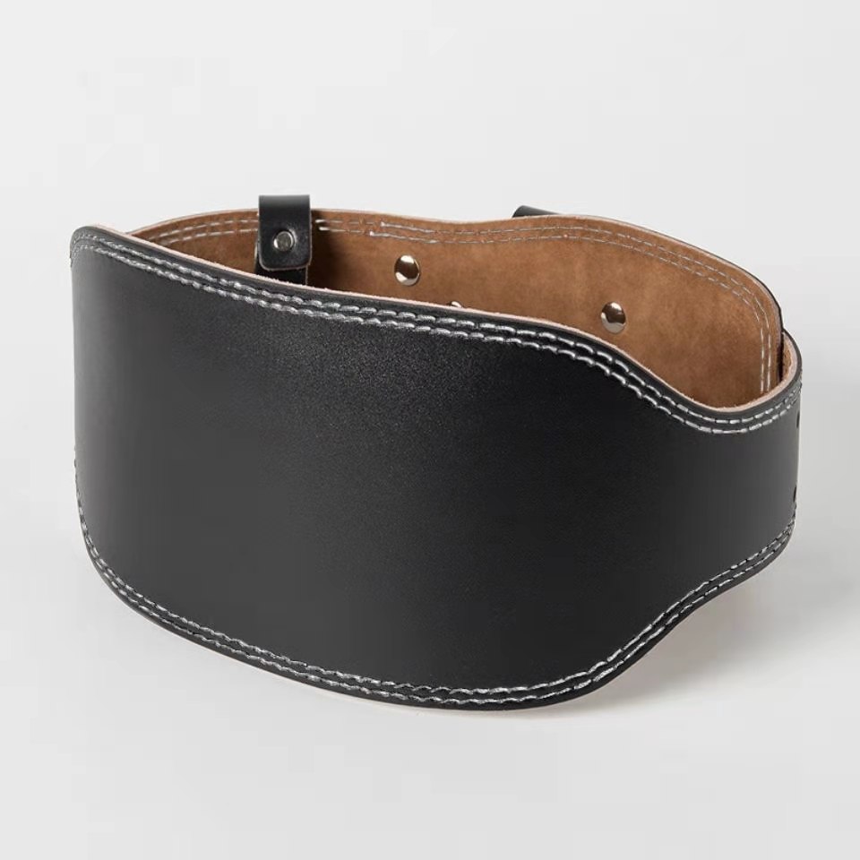 Leather Weightlifting Belt Waist Support Gym Belt Unisex Wide Wrap Training Weight Lifting