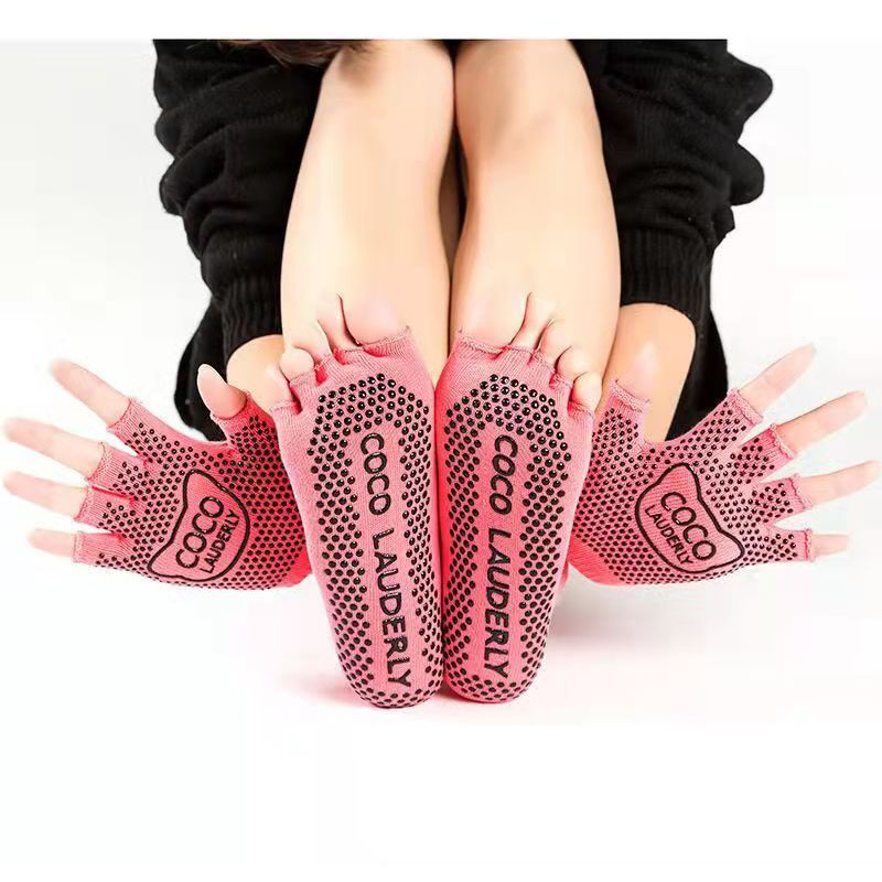 Yoga Socks Women Socks Meia Pilates Massage Athletic Sport Woman Socks With Gloves