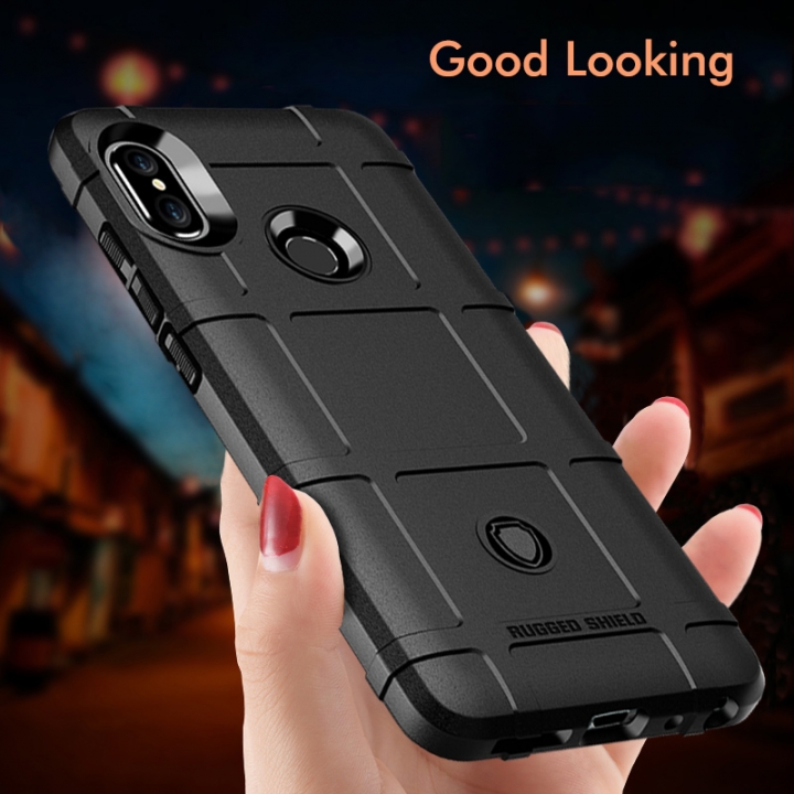 Redmi Note 5 Pro Case Rugged Silicone Heavy Duty Armor Shock-Proof Protective Case Cover