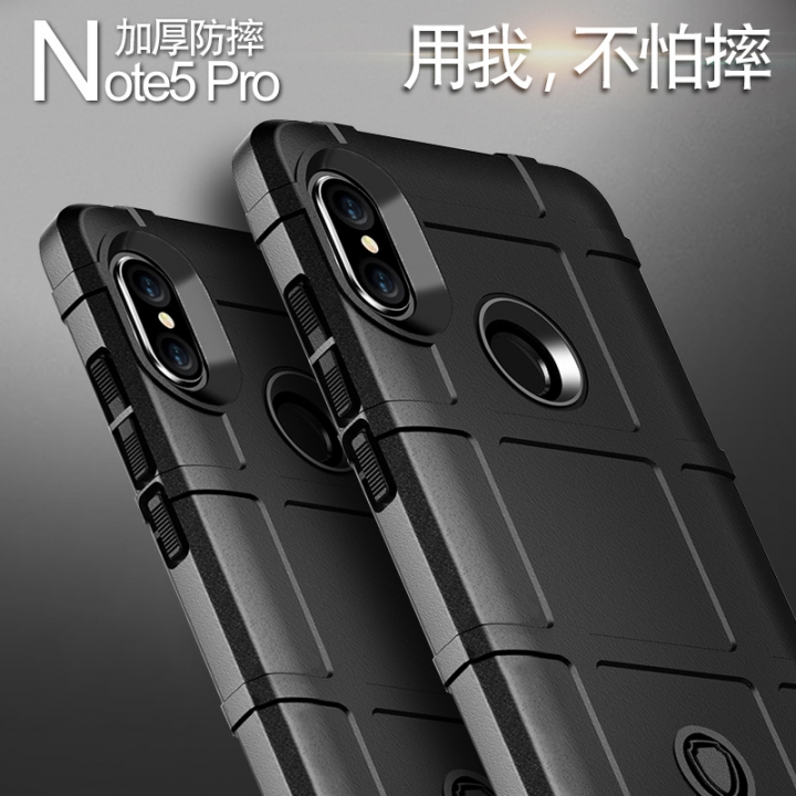 Redmi Note 5 Pro Case Rugged Silicone Heavy Duty Armor Shock-Proof Protective Case Cover
