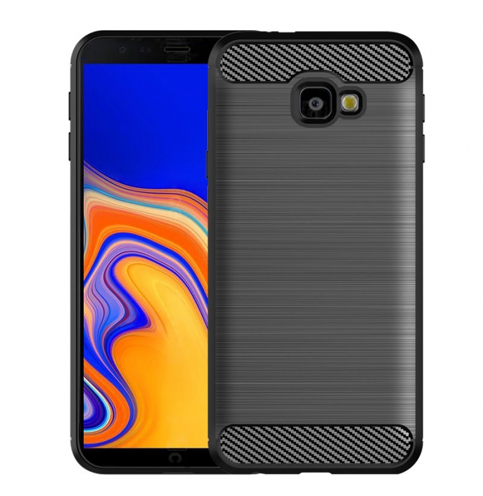 Samsung Galaxy J6 Prime J6 Plus Case Rugged Armor Carbon Fiber Soft TPU Shockproof Protective Case