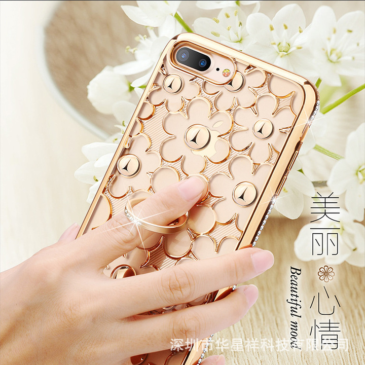 iPhone 7 Plus / iPhone 8 Plus Luxury Bling Diamond TPU Soft Ultra Slim Phone Cover Case