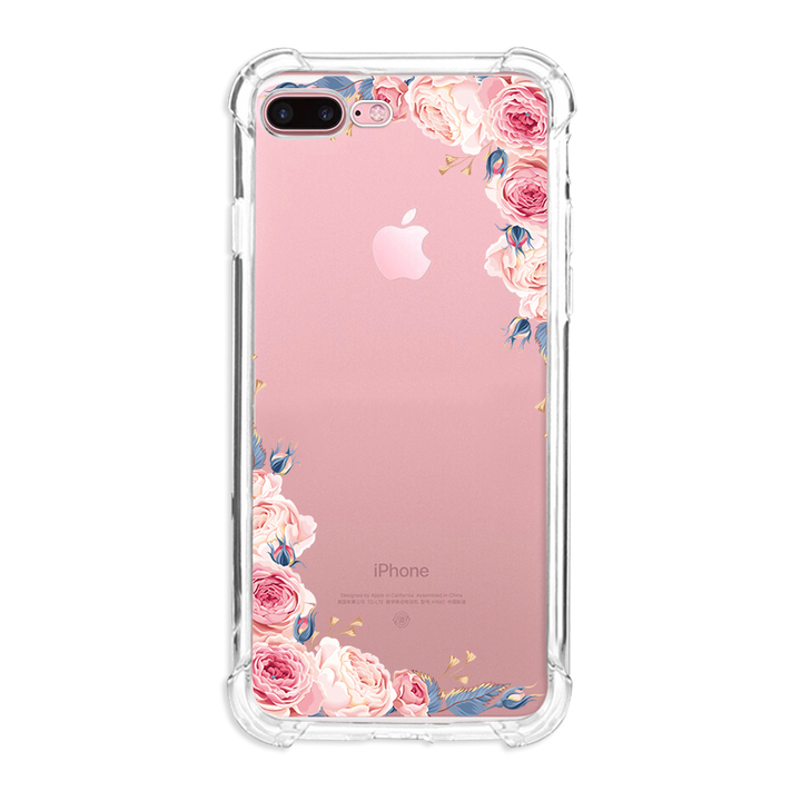 Shinwo Apple iPhone 7 Plus Case Flower Soft TPU Shock Transparent Clear Protective Phone Case Cover
