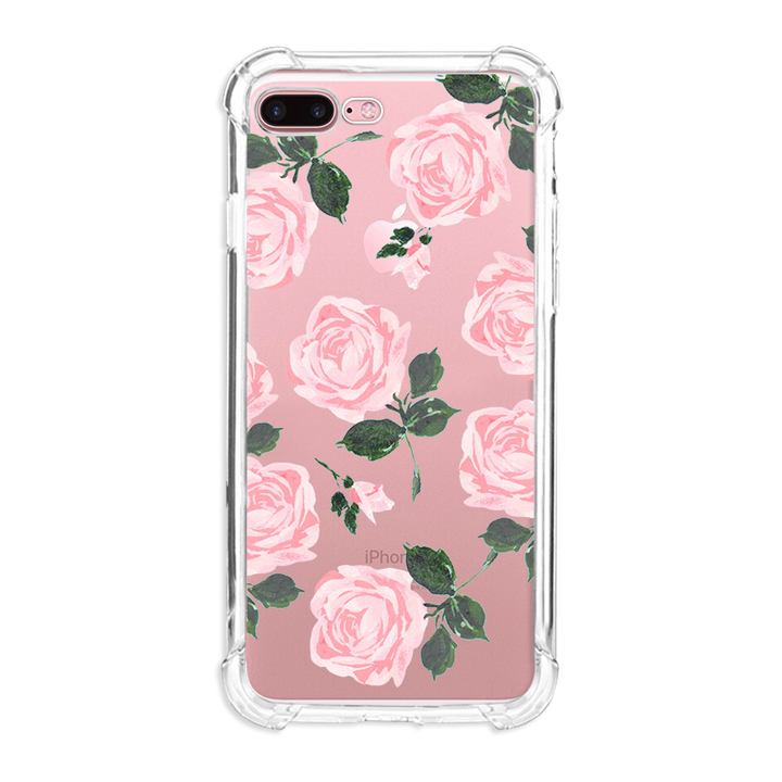 Shinwo Apple iPhone 7 Plus Case Flower Soft TPU Shock Transparent Clear Protective Phone Case Cover