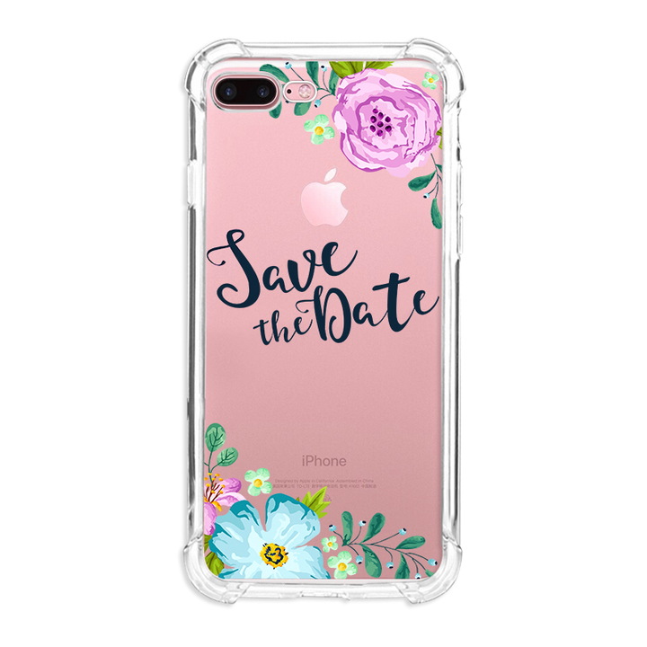 Shinwo Apple iPhone 7 Plus Case Flower Soft TPU Shock Transparent Clear Protective Phone Case Cover