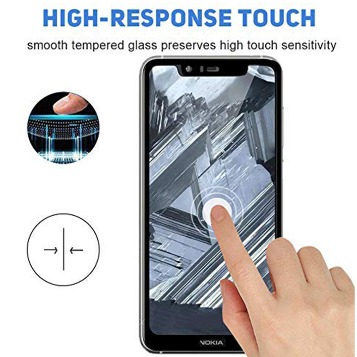 [2-Pack]-Shinwo Nokia 5.1 Plus / Nokia X5 [Full Coverage Full Glue ] Tempered Glass Screen Protector