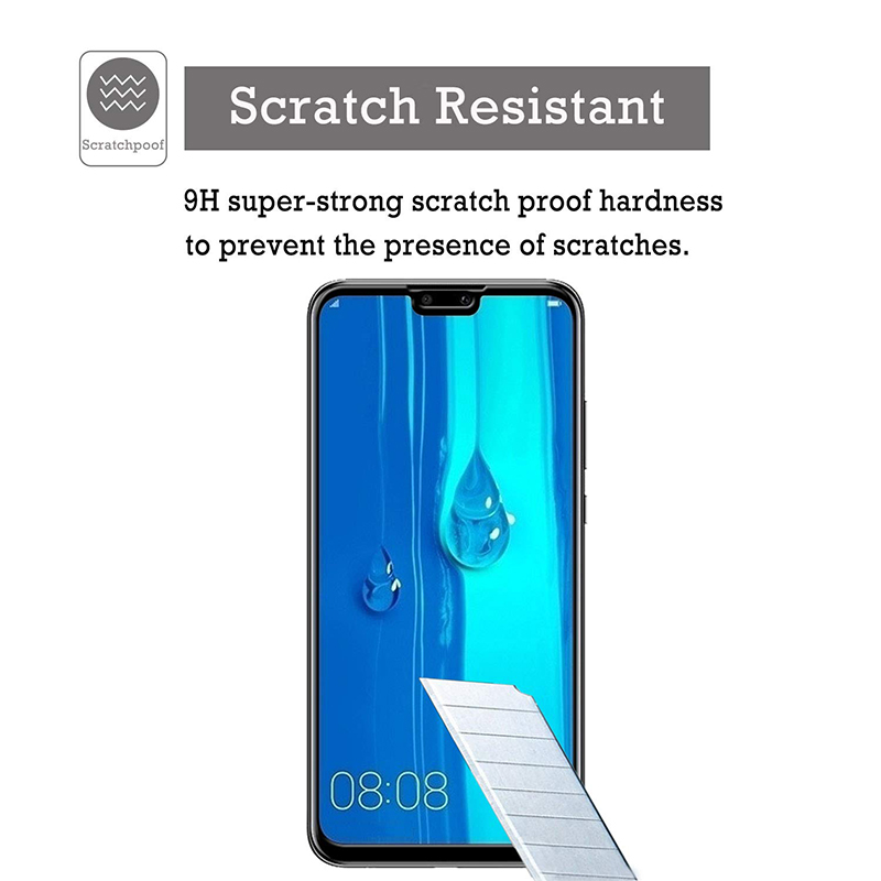[2-PACK] For Huawei Y9 2019 [Japan Tempered Glass] [Full Screen Glue Cover] Screen Protector