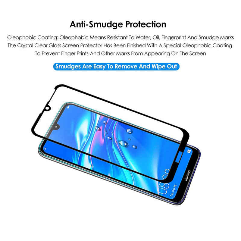 [2 Pack] -Huawei Y7 Prime 2019 / Y7 2019 [Full Glue Full Cover] Tempered Glass Screen Protector]