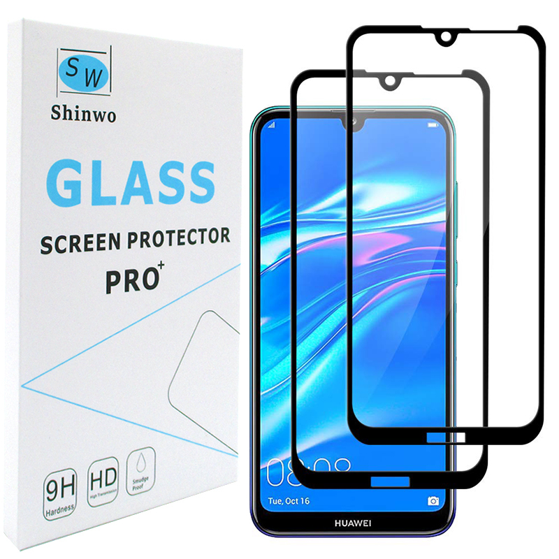 [2 Pack] -Huawei Y7 Prime 2019 / Y7 2019 [Full Glue Full Cover] Tempered Glass Screen Protector]