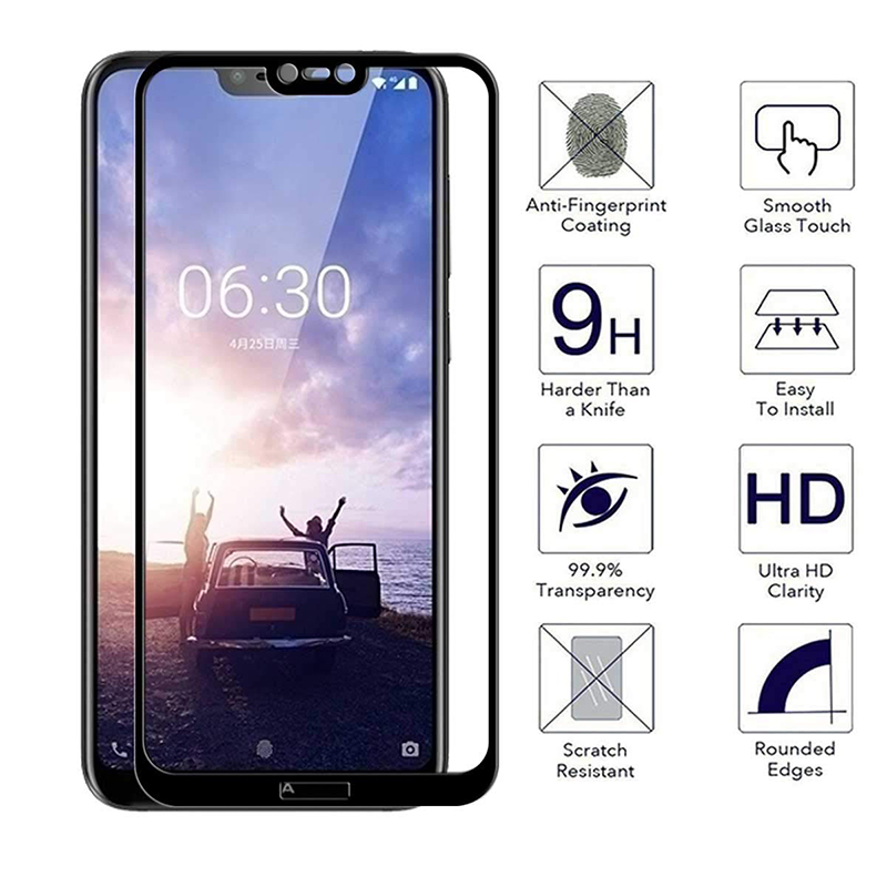 [2-Pack]-Shinwo Nokia 6.1 Plus / Nokia X6 [Full Coverage Tempered Glass] Screen Protector