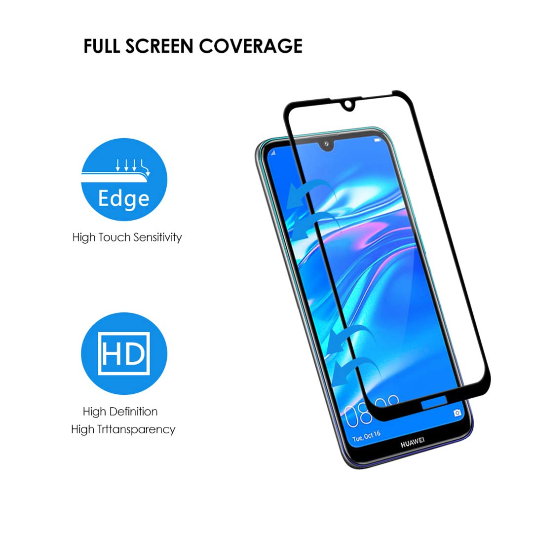 [1-Pack] Huawei Y7 2019 / Y7 Prime 2019 Phone Case + [Full Cover Tempered Glass] Screen Protector